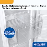 thumbnail of Exquisit Gefrierschrank, 168 Liter, 4-Sterne-Gefrieren, Temperaturregelung, 40 dB, GS5230-H-040E weiss