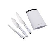 thumbnail of BERGNER - Set di 3 padelle Ø16/20/24cm in alluminio pressato colore nero con Set di 3 coltelli in acciaio inossidabile con supporto da parete