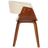 thumbnail of Lot de 2 chaises de salle à manger Bruce tissu Noyer / Crème