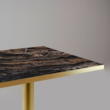 thumbnail of Restootab - Mesa Roma bistrot mármore com veios brilhantes 70x70cm