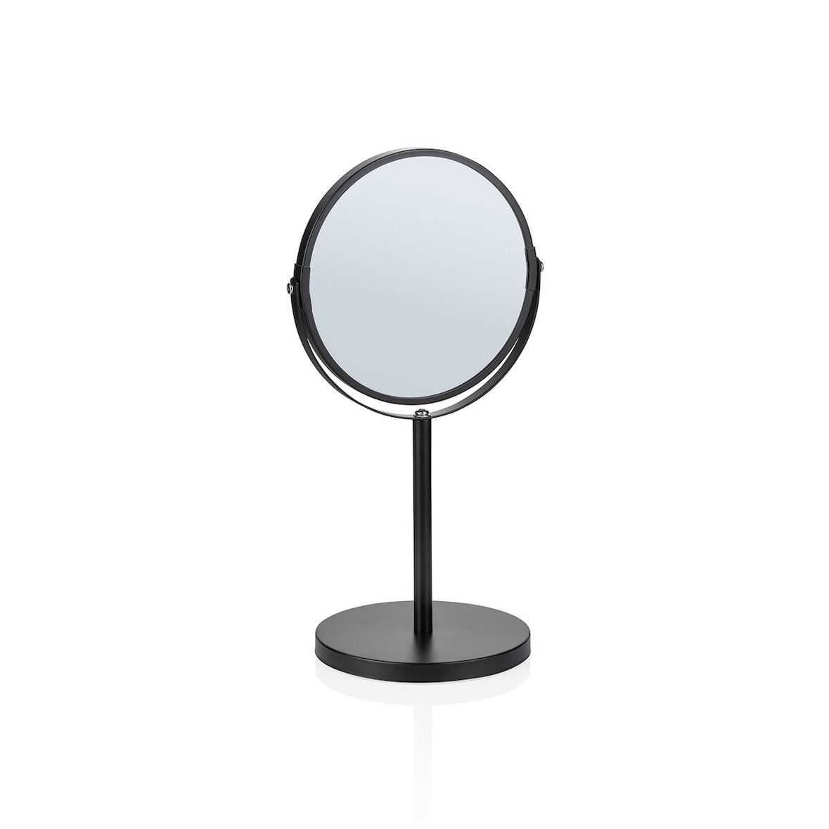 Kosmetikspiegel, Ø 17 cm, Höhe 34,5 cm, schwarz pulverbeschichtet, Edelstahl