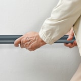 thumbnail of Relaxdays Handlauf Aluminium, rund, Treppengeländer innen & außen, matt, 100 cm, Ø 42mm, mit Wandhalterung, anthrazit