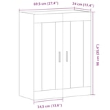 thumbnail of vidaXL Wandschrank Altholz-Optik 69,5x34x90 cm Holzwerkstoff