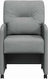 thumbnail of vidaXL Esszimmerstühle mit Rollen 2 pcs Hellgrau 57 x 67 x 95 cm Stoff