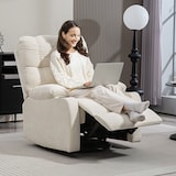 thumbnail of HOMCOM Poltrona Reclinabile 135° con Poggiapiedi Portabicchieri Beige