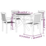 thumbnail of Helloshop26 - Conjunto de comedor de jardín de 5 piezas muebles de exterior madera maciza de teca 02_0013761