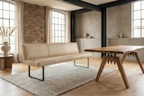 thumbnail of KAWOLA Esszimmerbank ELEEN Leder beige 243cm