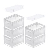 thumbnail of PROREGAL MegaDeal 5x Transparenter Eurobehälter LightLine mit offenem Griff und Auflagedeckel | HxBxT 22x30x40cm | 24 Liter | Eurobox
