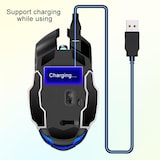 thumbnail of Souris Gaming Silencieuse Rechargeable Sans Fil 2.4GHz 1600DPI 3 Modes Ajustables YONIS