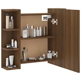 thumbnail of vidaXL Spiegelschrank mit LED Braun Eichen-Optik 70x16,5x60 cm