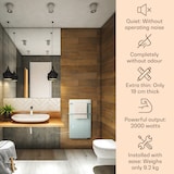 thumbnail of Hot Spot Crystal Flow Badheizer 45x82cm 36m² 2000W 5-40°C LED Verspiegeltes Glas