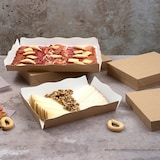 thumbnail of Garcia de Pou 200 Unités - Plateaux + Couvercle 'Thepack' 240 G/M2 19,5X11X4,5 Cm Naturel Carton Ondulé Nano-Micro