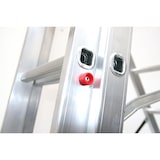 thumbnail of Schiebeleiter 3x12 Stufen Länge 7,4m 332x48cm ALU SZAGATO Stufenleiter Stehleiter ausziehbar Mehrzweckleiter Standleiter Schiebeleiter Stehleiter