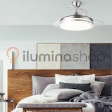 thumbnail of IluminaShop Ventilador de Techo LED Niquel 59W  Metal / ABS / Policarbonato Motor DC Temporizador