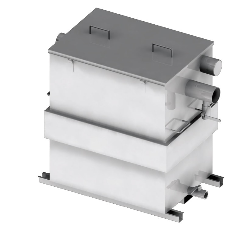 Stationärer Fettabscheider S1 Nenngröße 1 NG1 Abscheider Edelstahl