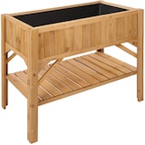 thumbnail of tectake potager sur pied avec étagère et rangement bois pin imprégné marron 119x57x90 cm jardin élevé
