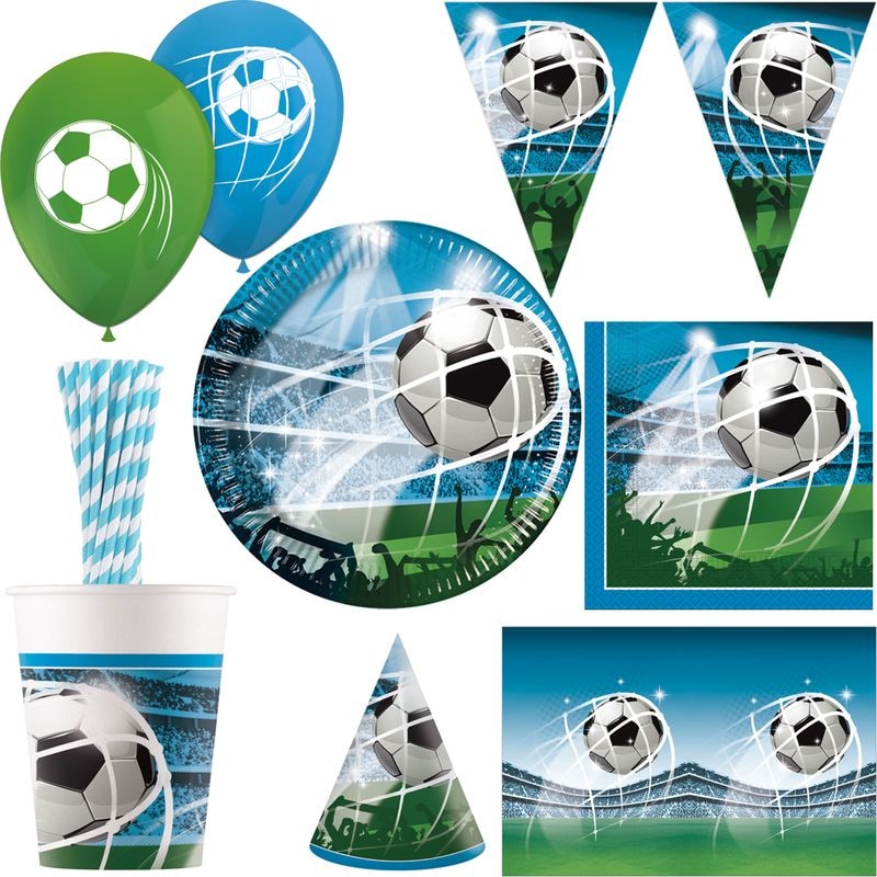 Fussball Fans Partyset zur Fußball Weltmeisterschaft Fußballparty Geburtstag Deko