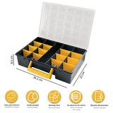 thumbnail of Organizador de plástico L362 x P250 x H85 mm con separadores extraíbles, tapa transparente