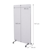 thumbnail of PROREGAL Akustik-Trennwand HxBxT 147x80x39cm doppelwandig rollbar Stoff/Textil Grau Büro-Sichtschutz Raumteiler Pinnwand