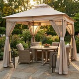 thumbnail of Kery Gazebo da Giardino con Zanzariera in Acciaio e Poliestere 300x300x265 cm Antracite
