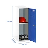 thumbnail of SimonRack Armadietto Piccolo Spogliatoio in metallo Bas 915x300x500, 1 Porte, Con separatore interno, Bianco/Blu - Simonlocker