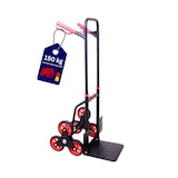 thumbnail of PROREGAL Klappbarer Profi-Treppensteiger TAURUS 150 | HxBxT 110x45x61cm | Traglast  150kg | Stahlrahmen | Rot-Schwarz | Sackkarre Transportkarre