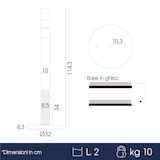 thumbnail of Danieli - Posacenere a Colonna da Esterno in Metallo Nero Opaco. Ancorabile a Terra con Chiusura di Sicurezza. Bidone Interno Estraibile da 2 Litri