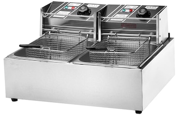 Freidora industrial profesional 8+8 Litros Electrica para negocios de hosteleria