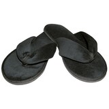 thumbnail of 10x10 Paar Slipper "Black Deluxe" Schwarz Einheitsgröße 28,5 cm lang Hotelslipper Einwegslipper Gästehausschuhe Hotelhausschuhe
