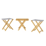 thumbnail of Klappbarer Gartenstuhl Buche natur Stoff blau-weiß V-10-216N-17