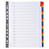 thumbnail of Exacompta, Separatore numerico 1/31, cartoncino bianco 160 gr, tasti colorati, A4 maxi