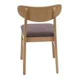 thumbnail of Juego de 2 sillas de comedor HWC-M59, silla de cocina Silla, tela/textil madera maciza ~ estructura color claro, topo