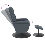 thumbnail of vidaXL Massagesessel mit Fußhocker Dunkelgrau Samt