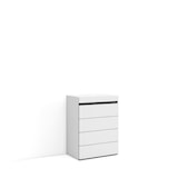 thumbnail of Cómoda, Com Gavetas, Armazenamento, 57x35x75cm, Para quarto, dormitório, Camiseiro, Estilo moderno, Branco e preto _ 456_1