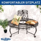 thumbnail of DanDiBo Baumbank Rund Metall Wetterfest Braun 96591 Rundbank ø 135 cm Gartenbank Sitzbank Bank Garten Antik