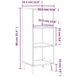 thumbnail of vidaXL Sideboard Weiß 34,5x32,5x90 cm Holzwerkstoff