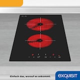 thumbnail of Exquisit Kochfeld EKC 300-380 | Glaskeramik | Touch Control | 2 Kochstellen | Rahmenlos | 3000 W