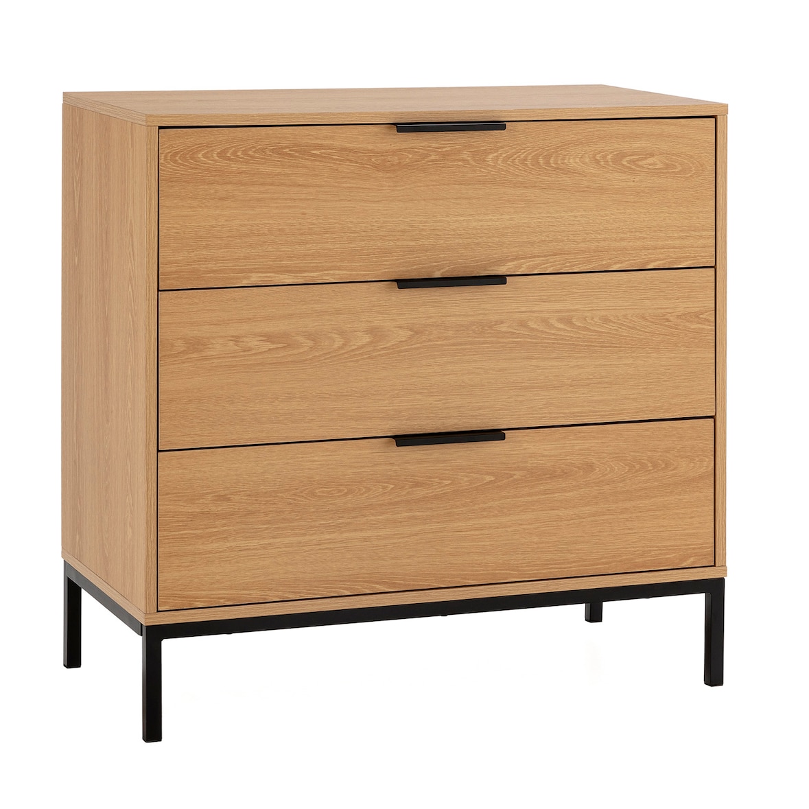 Commode Auri 3 tiroirs couleur Chêne
