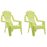 thumbnail of vidaXL Kinder Gartenstühle 2 Stk., Gartenstuhl mit Rückenlehne Armlehnen, Kinder Gartensessel Holzoptik, Gartenmöbel Sessel Stuhl, Grün PP Holzoptik
