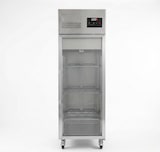 thumbnail of Romux® Gefrierschrank mit 1 Türen Glastüren 68 cm mit Umluftkühlung | Gastro Gefrierschrank aus Edelstahl mit 600 L Kapazität - 6 Einlegeböden 580 W