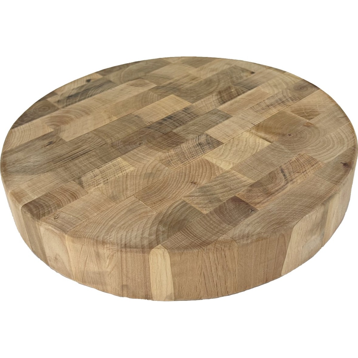 Ronde Houten Snijplank - ø 27 x 4,5 cm - Horeca Kwaliteit - Hakblok Hout - Dikke Snijplank - Bruin
