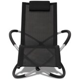 thumbnail of vidaXL Ligbed voor buiten geometrisch zwart en grijs staal