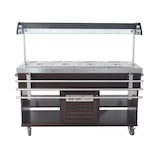 thumbnail of Combisteel Büfett-Theke für 4xGN1/1 aus Mahagoni/Edelstahl  1500x700x1400mm