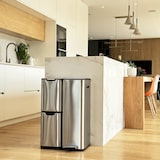 thumbnail of Kitchen Move Papelera de pedal de reciclaje HAJA plata 60L Acero inoxidable Plata