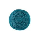 thumbnail of PREMIUM Sitzhocker Pouf  ø 45cm  Strickpouf Indoor u. Outdoor - pflegeleicht & nachhaltig : türkis - navigate