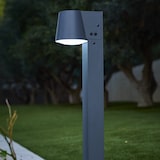 thumbnail of Lumisky Balise solaire à fixer ou à planter SOLINE TALL H70cm Acier Noir