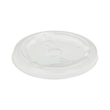 thumbnail of 100x BIO Deckel flach mit Loch zu Becher O 76 mm Bio-Kunststoff (PLA)