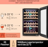 thumbnail of Klarstein Vinsider 35D Einbau-Weinkühlschrank 128 Liter 41 Weinflaschen 2 Zonen Edelstahl