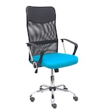 thumbnail of Silla Gontar respaldo malla negro asiento turquesa