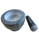 thumbnail of Vijzel met Stamper - Graniet - Ø 13 x 9 cm - Grijs - Mortier en Stamper Gepolijst